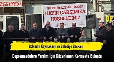 Bolvadin Kaymakamı ve Belediye Başkanı, Depremzedelere Yardım İçin Düzenlenen Kermeste Buluştu