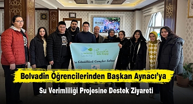 Bolvadin Öğrencilerinden Başkan Aynacı’ya Su Verimliliği Projesine Destek Ziyareti