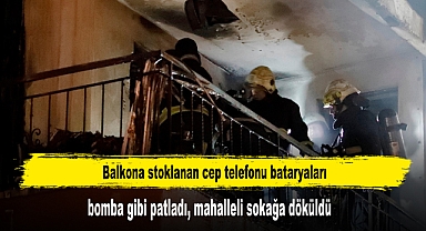 Cep Telefonu Bataryaları Bomba Gibi Patladı, Mahalleli Sokağa Döküldü