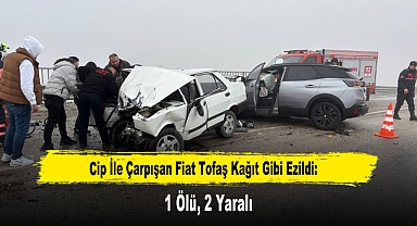 Cip İle Çarpışan Fiat Tofaş Kağıt Gibi Ezildi: 1 Ölü, 2 Yaralı