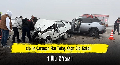 Cip İle Çarpışan Fiat Tofaş Kağıt Gibi Ezildi: 1 Ölü, 2 Yaralı