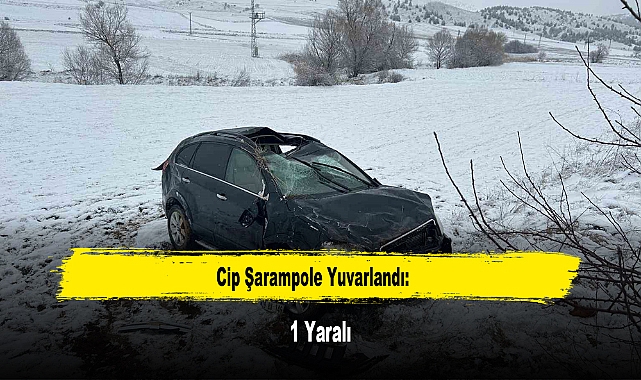 Cip Şarampole Yuvarlandı: 1 Yaralı