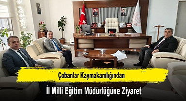 Çobanlar Kaymakamlığından, İl Milli Eğitim Müdürlüğüne Ziyaret