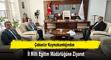 Çobanlar Kaymakamlığından, İl Milli Eğitim Müdürlüğüne Ziyaret