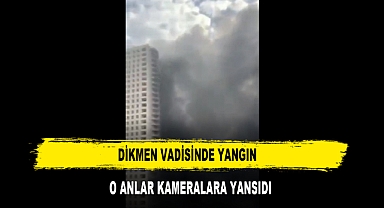 DİKMEN VADİSİNDE YANGIN O ANLAR KAMERALARA YANSIDI
