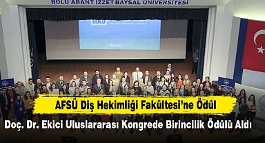 Doç. Dr. Ekici Uluslararası Kongrede Birincilik Ödülü Aldı