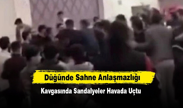 Düğünde Sahne Anlaşmazlığı Kavgasında Sandalyeler Havada Uçtu