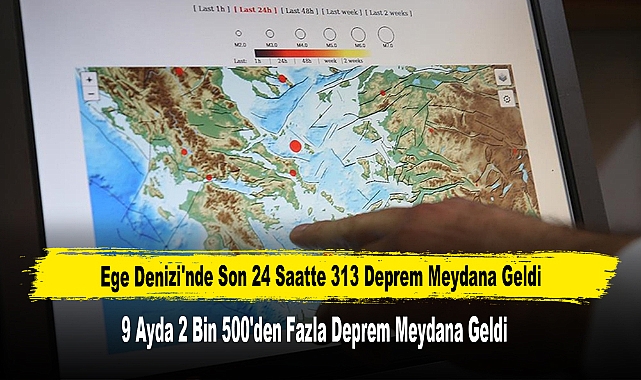 Ege Denizi'nde Son 24 Saatte 313 Deprem Meydana Geldi