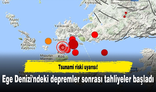 Ege Denizi'ndeki depremler sonrası tahliyeler başladı: Tsunami riski uyarısı