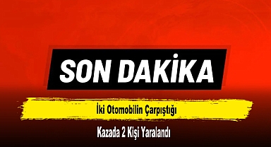 İki Otomobilin Çarpıştığı Kazada 2 Kişi Yaralandı
