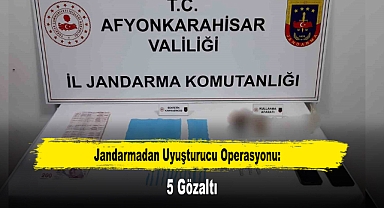 Jandarmadan Uyuşturucu Operasyonu: 5 Gözaltı
