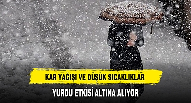 KAR YAĞIŞI VE DÜŞÜK SICAKLIKLAR YURDU ETKİSİ ALTINA ALIYOR