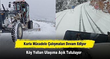Karla Mücadele Çalışmaları Devam Ediyor: Köy Yolları Ulaşıma Açık Tutuluyor