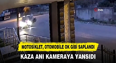 MOTOSİKLET, OTOMOBİLE OK GİBİ SAPLANDI