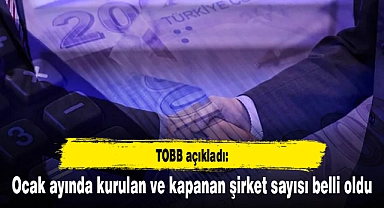 Ocak ayında kurulan ve kapanan şirket sayısı belli oldu