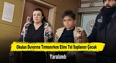 Okulun Duvarına Tırmanırken Eline Tel Saplanan Çocuk Yaralandı