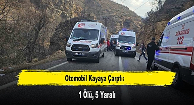 Otomobil Kayaya Çarptı: 1 Ölü, 5 Yaralı