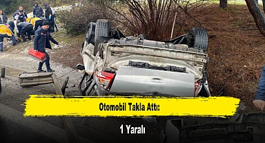 Otomobil Takla Attı: 1 Yaralı