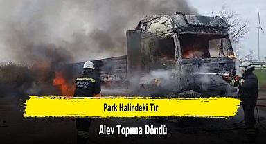 Park Halindeki Tır, Alev Topuna Döndü