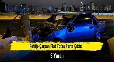 Refüje Çarpan Fiat Tofaş Perte Çıktı: 3 Yaralı