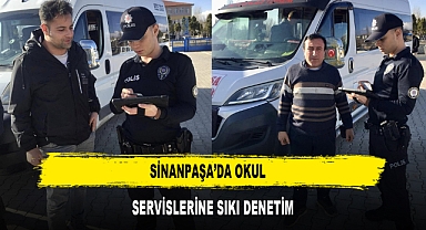 SİNANPAŞA’DA OKUL SERVİSLERİNE SIKI DENETİM