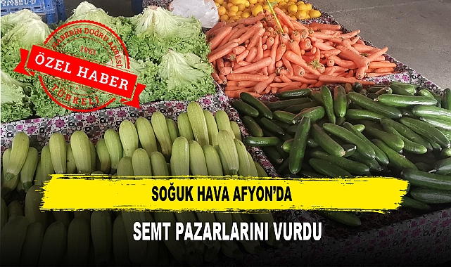 SOĞUK HAVA AFYON’DA  SEMT PAZARLARINI VURDU