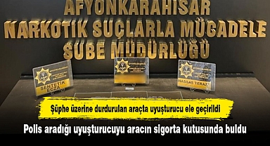 Şüphe üzerine durdurulan araçta uyuşturucu ele geçirildi