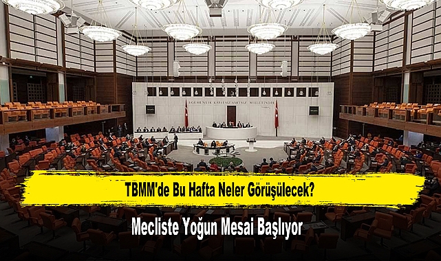 TBMM'de Bu Hafta Neler Görüşülecek? Mecliste Yoğun Mesai Başlıyor