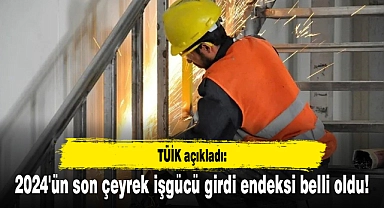 TÜİK açıkladı: 2024'ün son çeyrek işgücü girdi endeksi belli oldu!