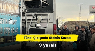 Tünel Çıkışında Otobüs Kazası: 3 yaralı