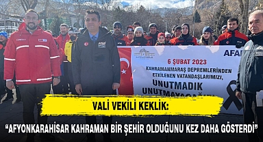VALİ VEKİLİ KEKLİK: AFYONKARAHİSAR KAHRAMAN BİR ŞEHİR OLDUĞUNU KEZ DAHA GÖSTERDİ