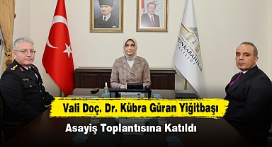Vali Yiğitbaşı, Asayiş Toplantısına Katıldı