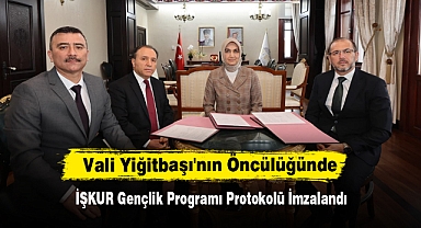 Vali Yiğitbaşı'nın Öncülüğünde İŞKUR Gençlik Programı Protokolü İmzalandı