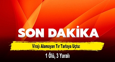 Virajı Alamayan Tır Tarlaya Uçtu: 1 Ölü, 3 Yaralı