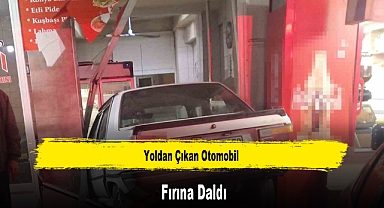 Yoldan Çıkan Otomobil Fırına Daldı