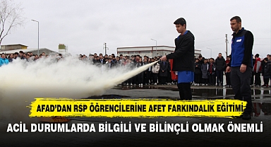 AFAD'dan RSP Öğrencilerine Afet Farkındalık Eğitimi