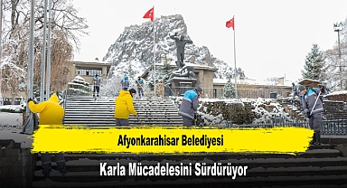 Afyonkarahisar Belediyesi, Karla Mücadelesini Sürdürüyor
