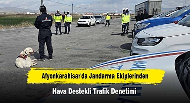 Afyonkarahisar'da Jandarma Ekiplerinden Hava Destekli Trafik Denetimi