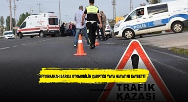 AFYONKARAHİSAR'DA OTOMOBİLİN ÇARPTIĞI YAYA HAYATINI KAYBETTİ
