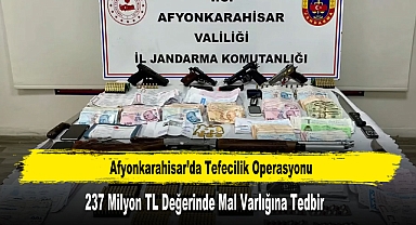 Afyonkarahisar'da Tefecilik Operasyonu