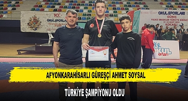 Afyonkarahisarlı Güreşçi Ahmet Soysal, Türkiye Şampiyonu Oldu
