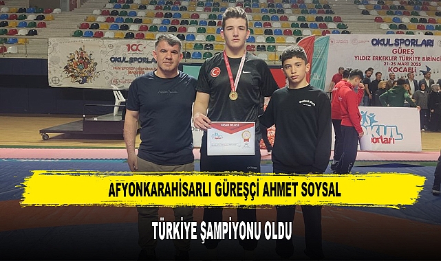 Afyonkarahisarlı Güreşçi Ahmet Soysal, Türkiye Şampiyonu Oldu