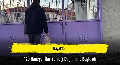 Bayat'ta, 120 Haneye İftar Yemeği Dağıtımına Başlandı