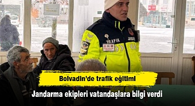 Bolvadin’de trafik eğitimi: Jandarma ekipleri vatandaşlara bilgi verdi