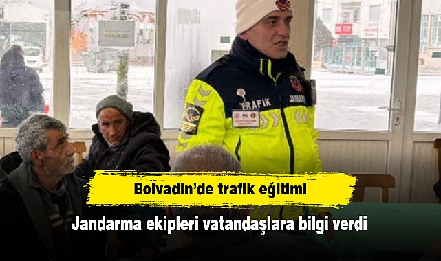 Bolvadin’de trafik eğitimi: Jandarma ekipleri  vatandaşlara bilgi verdi