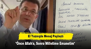 El Yazısıyla Mesaj Paylaştı: