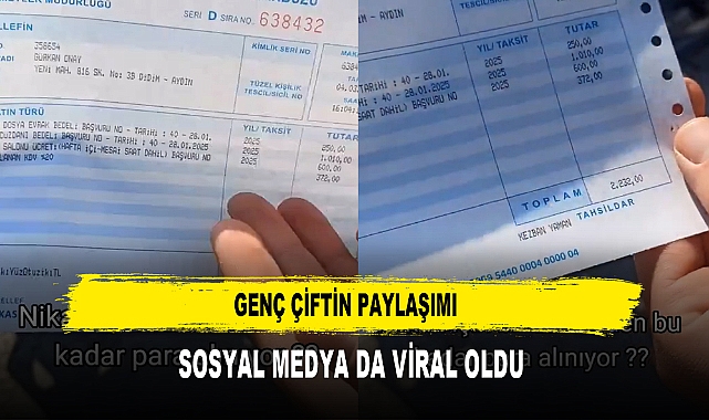 GENÇ ÇİFTİN PAYLAŞIMI  SOSYAL MEDYA DA VİRAL OLDU