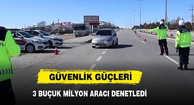 Güvenlik Güçleri 3 Buçuk Milyon Aracı Denetledi