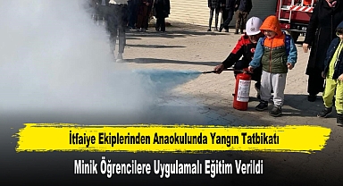 İtfaiye Ekiplerinden Anaokulunda Yangın Tatbikatı