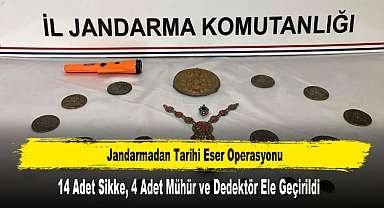 Jandarmadan Tarihi Eser Operasyonu